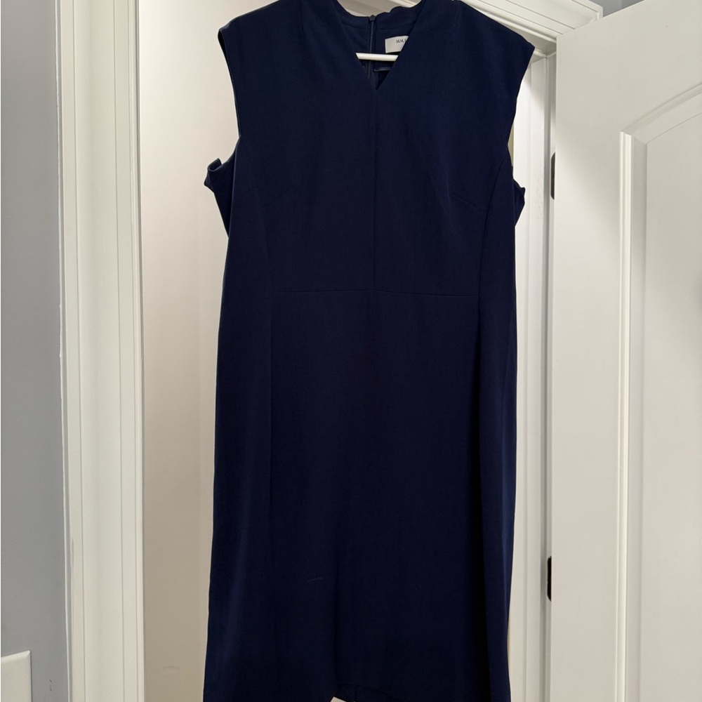 MM. LaFleur Sleek Navy Midi Dress
